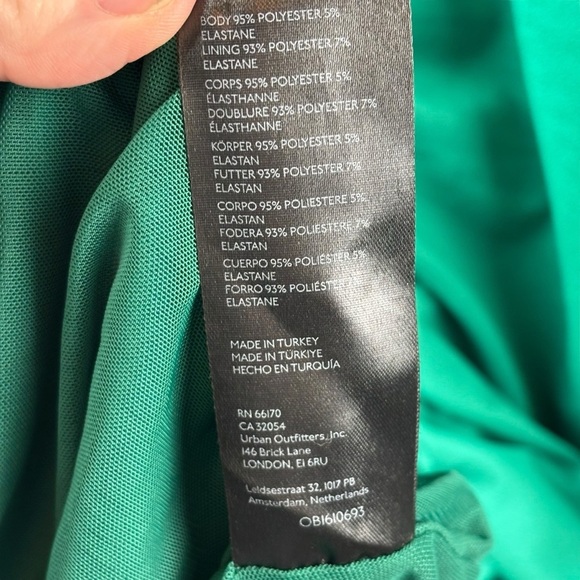 EUC Anthropologie Maya Ruched Cowl Neck Vibrant Green Stretch-Fitting Midi Sz Sm - Picture 10 of 13